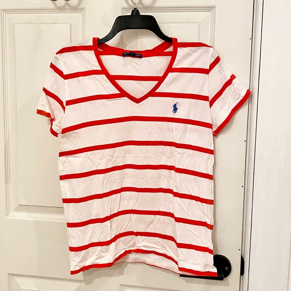 Ralph Lauren striped v-neck tee